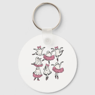 Llet Ghost Dancer Schattige Boo Dancing Halloween Sleutelhanger