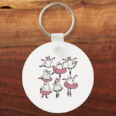 Llet Ghost Dancer Schattige Boo Dancing Halloween Sleutelhanger (Voorkant)