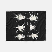Llet Ghost Llet Dancer Spooky Dance Kinder Hallowe Fleece Deken (Voorkant (Horizontaal))