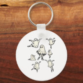 Llet Ghost Llet Dancer Spooky Dance Teacher Hallow Sleutelhanger (Voorkant)