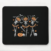 Llet Pumpkin Skeleton Scary Halloween Mannen Vrouw Muismat (Voorkant)