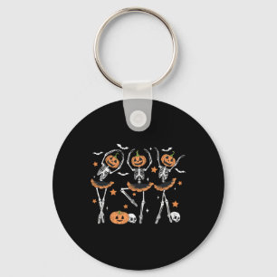 Llet Pumpkin Skeleton Scary Halloween Mannen Vrouw Sleutelhanger