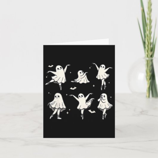 Llet spook Llet danser enge dans kinderen Hallowee Kaart (Voorkant)