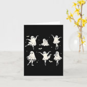 Llet spook Llet danser enge dans kinderen Hallowee Kaart (Gele Bloem)