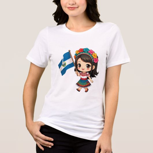 ¡Lleva un Toque Adorable y Divertido Contigo! Tri-Blend Shirt (Voorkant)