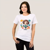 ¡Lleva un Toque Adorable y Divertido Contigo! Tri-Blend Shirt (Voorkant volledig)