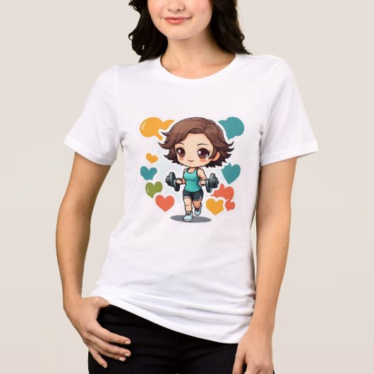 ¡Lleva un Toque Adorable y Divertido Contigo! Tri-Blend Shirt (Voorkant)
