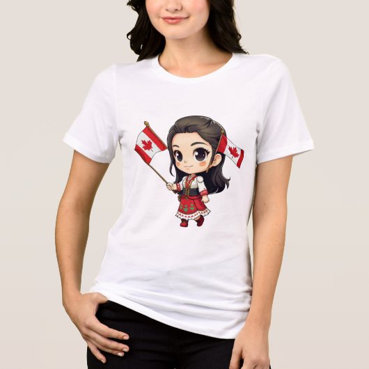 ¡Lleva un Toque Adorable y Divertido Contigo! Tri-Blend Shirt (Voorkant)