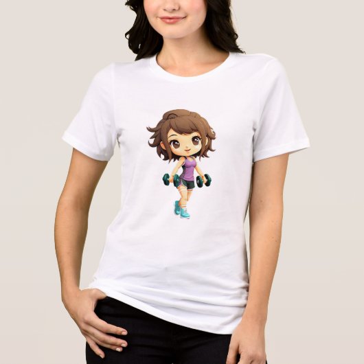¡Lleva un Toque Adorable y Divertido Contigo! Tri-Blend Shirt (Voorkant)
