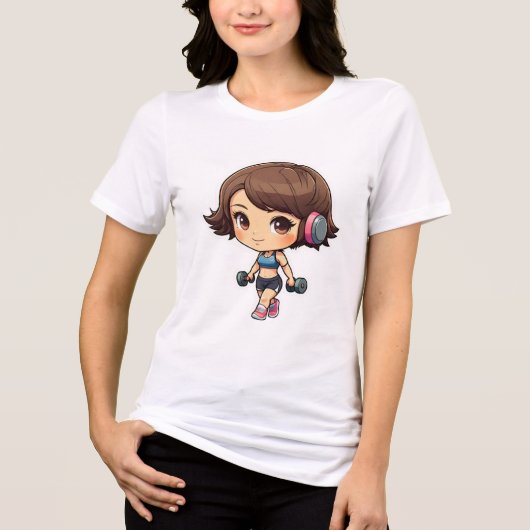 ¡Lleva un Toque Adorable y Divertido Contigo! Tri-Blend Shirt (Voorkant)