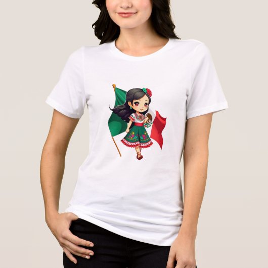 ¡Lleva un Toque Adorable y Divertido Contigo! Tri-Blend Shirt (Voorkant)