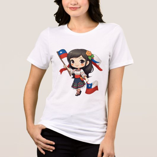 ¡Lleva un Toque Adorable y Divertido Contigo! Tri-Blend Shirt (Voorkant)