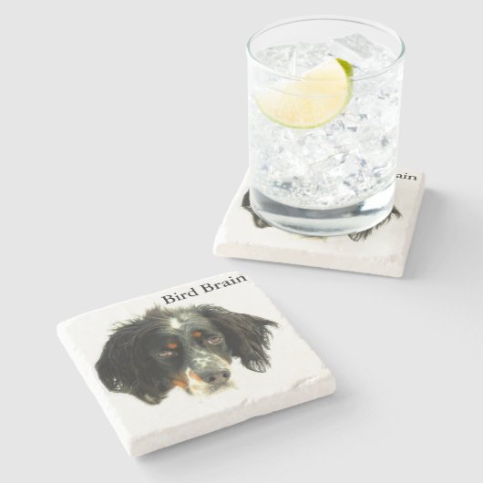 Llewellyn Setter Bird Brain Stenen Onderzetter (Zijkant)