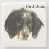 Llewellyn Setter Bird Brain Stenen Onderzetter (Voorkant)