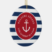 Llife is beter op een kerst-plein. keramisch ornament (Rechts)