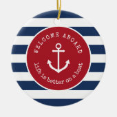 Llife is beter op een kerst-plein. keramisch ornament (Voorkant)