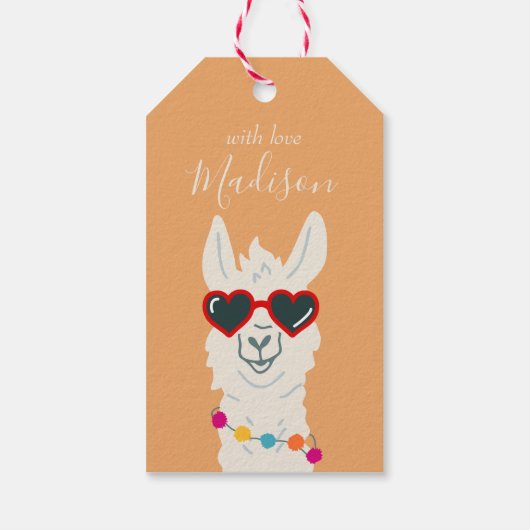 Lllama Alpaca Favor Cadeau Label Fiesta Party Cadeaulabel (Achterkant)