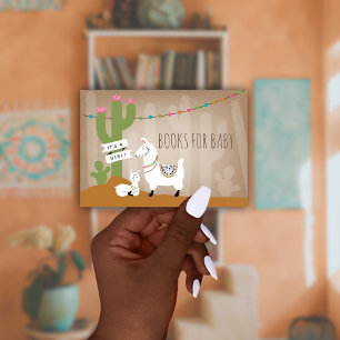 Lllama Mama + Baby Meisje Boek Aanvraag Informatiekaartje