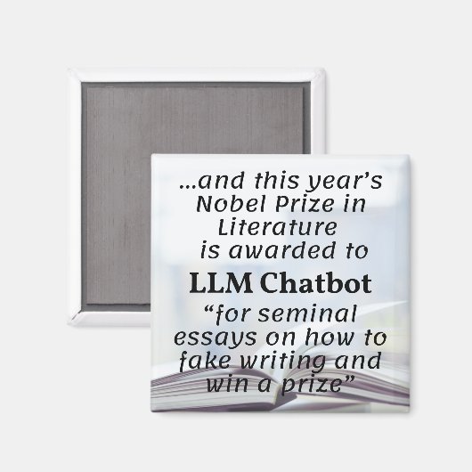 LLM Chatbot Nobelprijswinnaar Literatuur Magneet (Voorkant / Achterkant)
