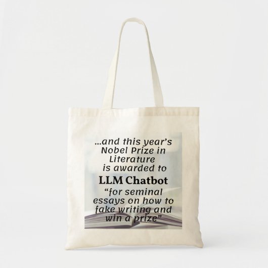 LLM Chatbot Nobelprijswinnaar Literatuur Tote Bag (Voorkant)