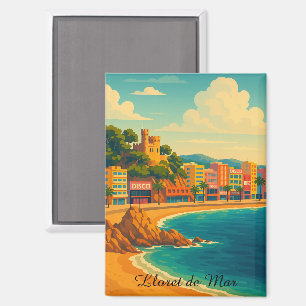 Lloret de Mar Spanje Vintage Travel Art Magneet