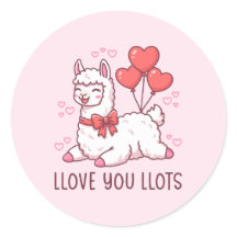 Llove You Llots - Kawaii Lama Valentijnsdag