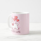 Llove You Llots - Kawaii Llama Valentine Koffiemok (Voorkant links)