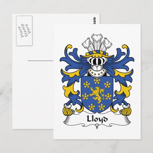 Lloyd Family Crest Briefkaart (Voorkant / Achterkant)
