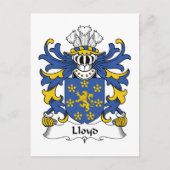 Lloyd Family Crest Briefkaart (Voorkant)