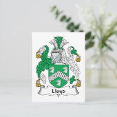 Lloyd Family Crest Briefkaart (Staand voorkant)