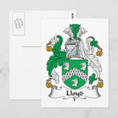 Lloyd Family Crest Briefkaart (Voorkant / Achterkant)