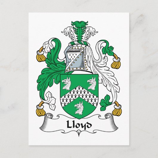 Lloyd Family Crest Briefkaart (Voorkant)