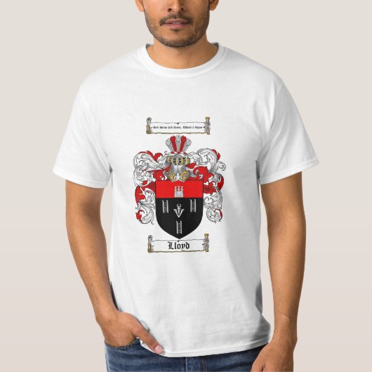 Lloyd Family Crest - Lloyd Coat of Arms T-shirt (Voorkant)