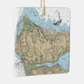 Lloyd Neck NY Kerstmis Keramisch Ornament (Rechts)