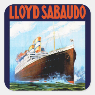 Lloyd Sabaudo ~ Conte Biancamano Vierkante Sticker