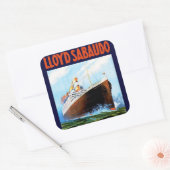Lloyd Sabaudo ~ Conte Biancamano Vierkante Sticker (Envelop)