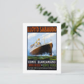 Lloyd Sabaudo Ocean Liner Advertisement Briefkaart (Staand voorkant)