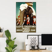 Lloyd Triestinao Line tot Bombay Poster (Thuiskantoor)