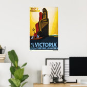 Lloyd Triestino MS Victoria Vintage Reisposter Poster (Thuiskantoor)
