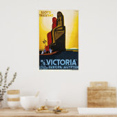 Lloyd Triestino MS Victoria Vintage Reisposter Poster (Keuken)