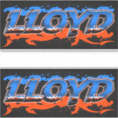 Lloyd Vorname Name Graffiti Aufkleber Sticker (Voorkant)