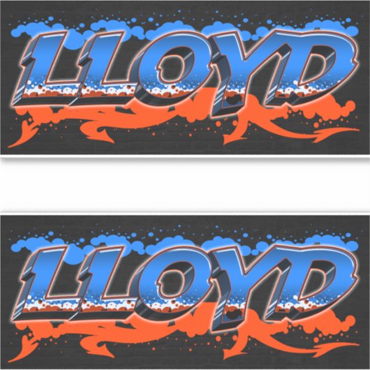 Lloyd Vorname Name Graffiti Aufkleber Sticker (Voorkant)