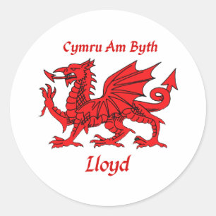Lloyd Welsh Dragon Ronde Sticker