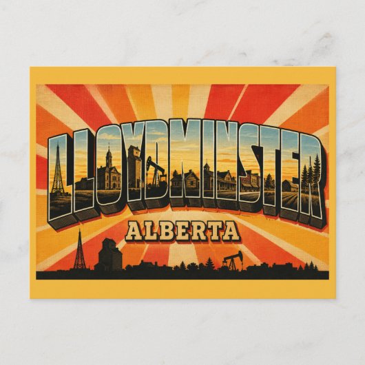 Lloydminster Alberta Grensstad Briefkaart (Voorkant)