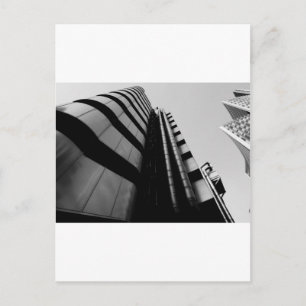 lloyds bouwt zwart - wit briefkaart