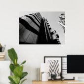 Lloyds Building Central London Black and white Poster (Thuiskantoor)