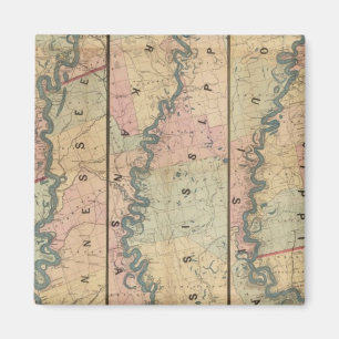 Lloyd's kaart van de benedenloop van de Mississipp Magneet