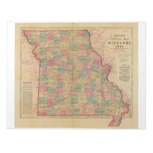 Lloyd's Offical Map of Missouri (1861) Notitieblok