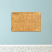 Lloyd's officiële kaart van de staat Tennessee Canvas Afdruk (Insitu (Houten vloer))
