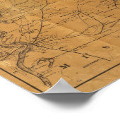 Lloyd's officiële kaart van de staat Tennessee Poster (Hoek)